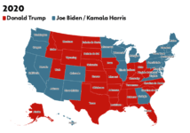 mapa:-donald-trump-‘rouba’-seis-estados-chave-dos-democratas-na-comparacao-com-2020